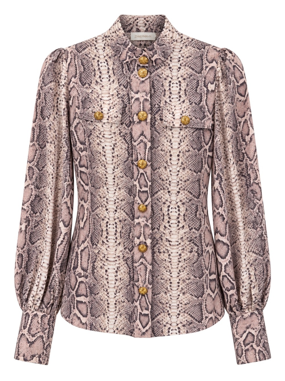 Zimmermann 100% Silk Snake Print Blouse Shirt 0 XS